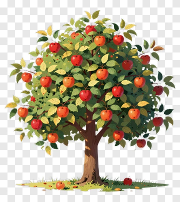 Colorful Apple Tree PNG