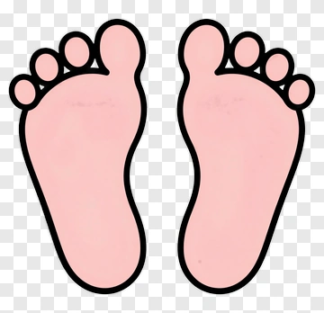 Cartoon Feet Print PNG