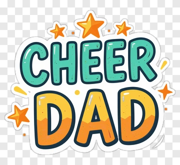Cheer Dad Sticker PNG