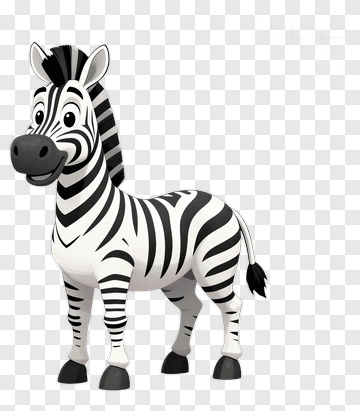 Cartoon Zebra PNG