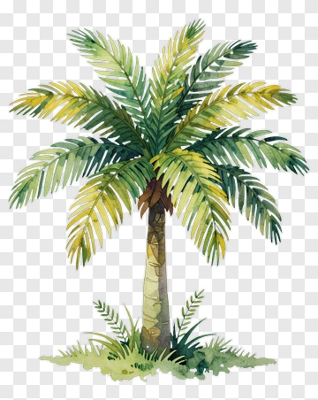 Watercolor Palm Tree PNG