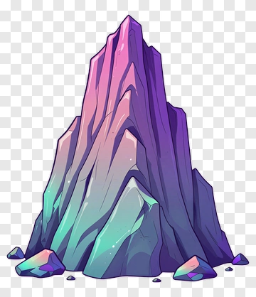 Colorful Mountain Rock Formation PNG