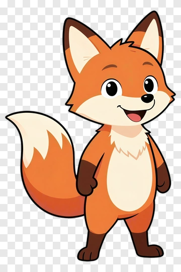Cartoon Fox Character PNG