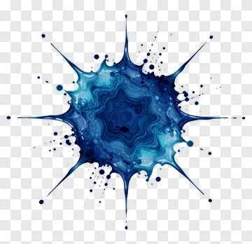 Blue Abstract Splash PNG