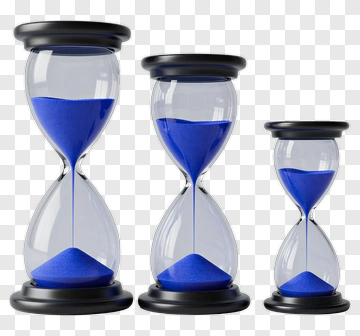 Blue Hourglass Set In Three Sizes PNG