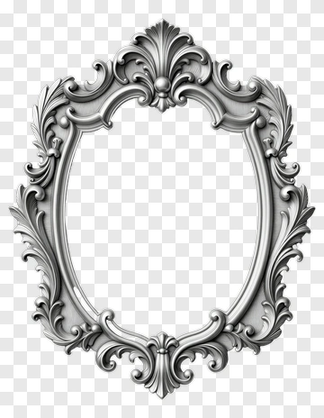 Vintage Ornate Picture Frame PNG