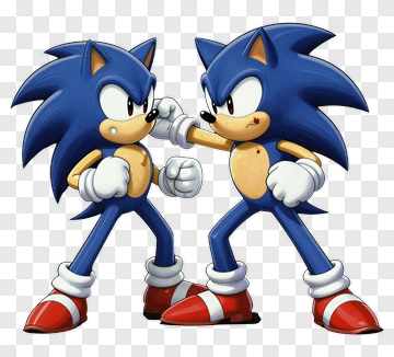 Sonic The Hedgehog Characters Facing Each Other PNG
