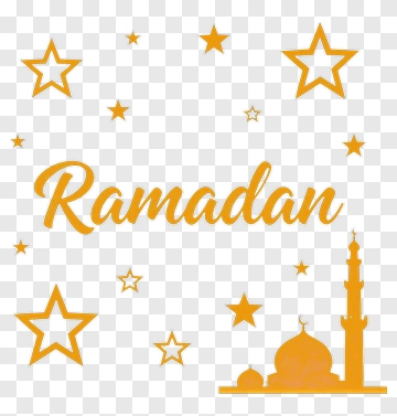 Ramadan Celebration With Stars And Mosque Silhouette PNG