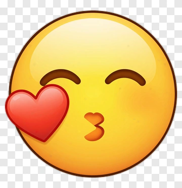 Kissing Face Emoji With Heart PNG
