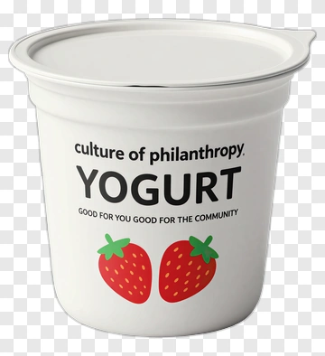 Yogurt Container With Strawberries PNG