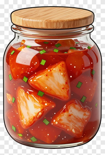 Jar Of Spicy Sauce With Chunks PNG