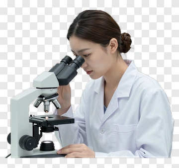 Scientist Using A Microscope PNG
