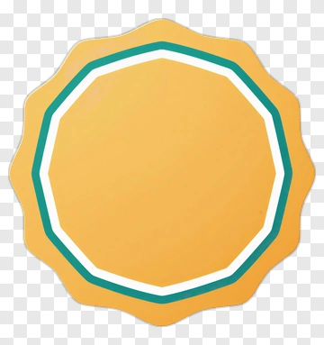 Yellow Badge Shape PNG