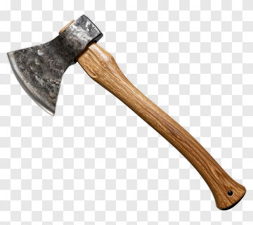 Wooden Handled Axe PNG
