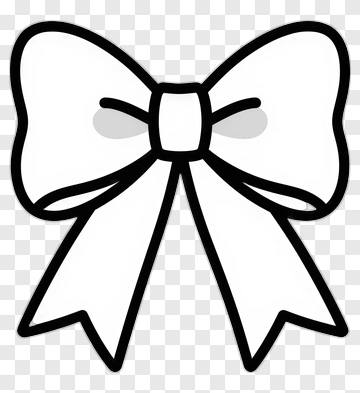 White Bow With Ribbon PNG