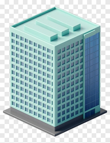 3D Office Building PNG