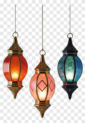 Colorful Hanging Lanterns PNG