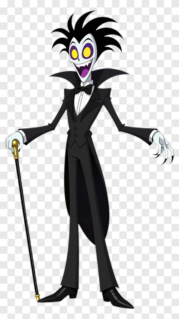 Cartoon Vampire Character In A Tuxedo PNG