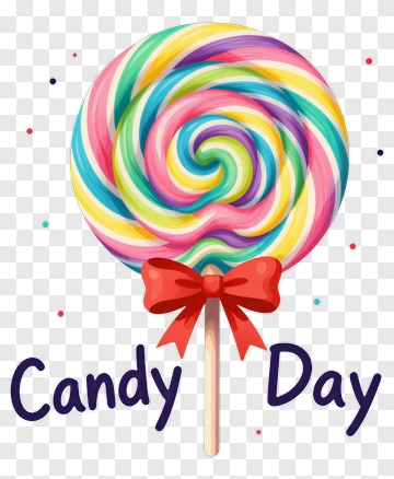 Colorful Lollipop For Candy Day PNG