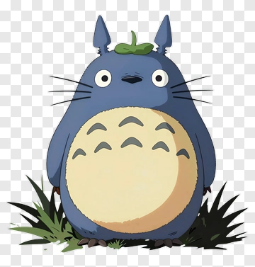 Totoro Character In A Green Landscape PNG