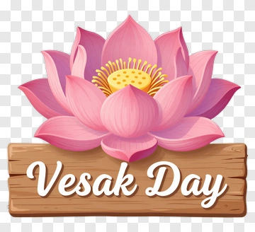 Vesak Day Lotus Flower Design PNG