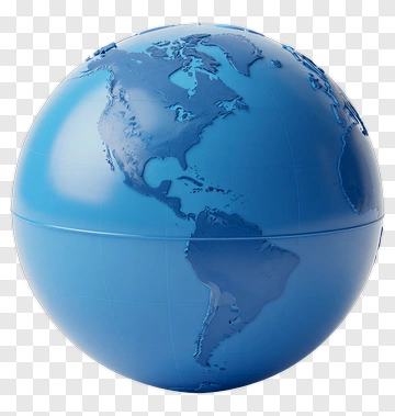 Blue Globe Of The Americas PNG