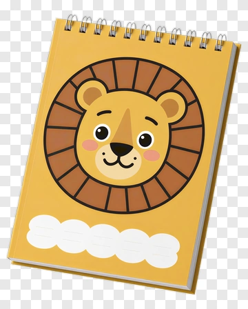 Cartoon Lion Notebook PNG