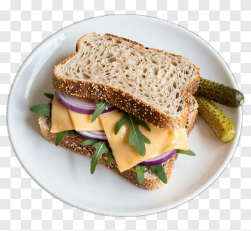 Cheese Sandwich With Pickles PNG