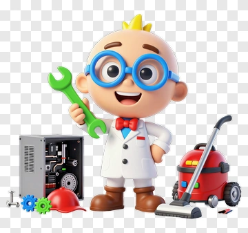 Cartoon Engineer Holding A Wrench PNG