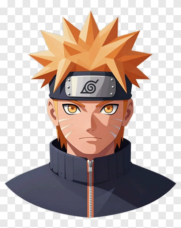 Naruto Uzumaki Character Portrait PNG