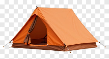 Orange Camping Tent PNG