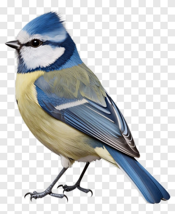 Colorful Blue Tit Bird PNG