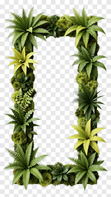 Green Plant Frame PNG