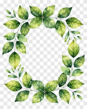 Green Leaf Wreath PNG