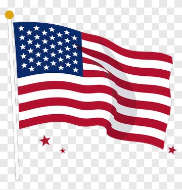 American Flag With Stars And Stripes PNG