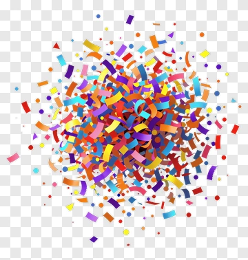 Colorful Confetti Burst PNG