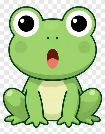 Cartoon Frog With Big Eyes PNG