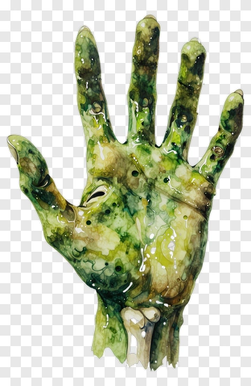 Green Zombie Hand PNG