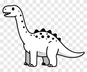 Cartoon Dinosaur With Spikes PNG
