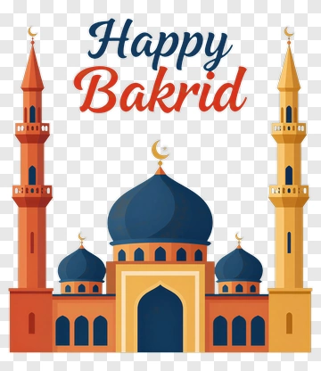 Happy Bakrid Mosque Illustration PNG