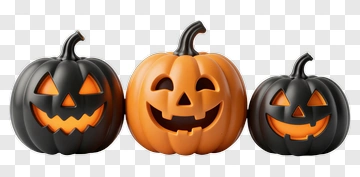 Halloween Pumpkins With Faces PNG