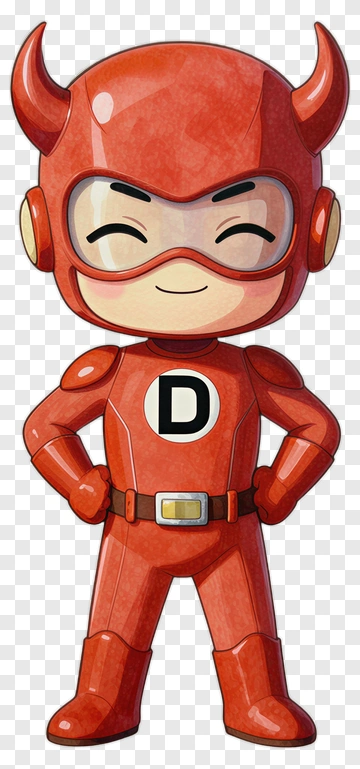 Cartoon Superhero Character PNG