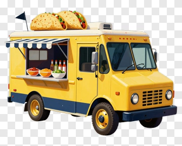 Food Truck With Tacos PNG