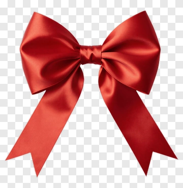 Red Satin Bow PNG