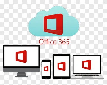 Office 365 Cloud Services Illustration PNG