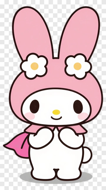 Cartoon Bunny Character Wearing A Pink Hat PNG