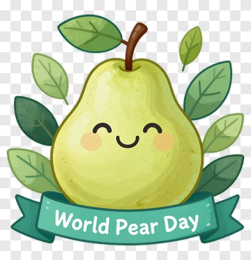 Happy Pear Celebrating World Pear Day PNG