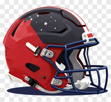 Football Helmet With Star Design PNG