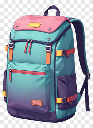 Colorful Backpack PNG