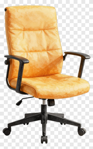 Orange Office Chair PNG